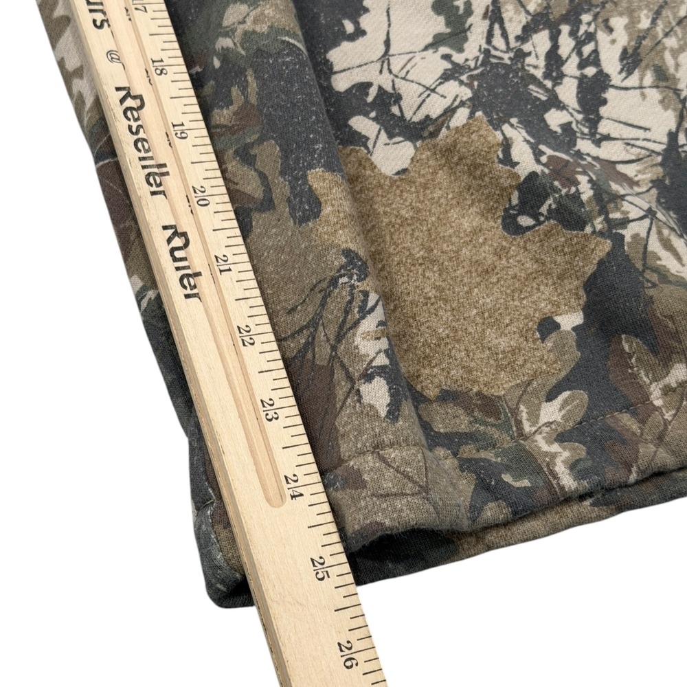Ninth Hall Sweatpants Mens Medium Camo Wide Leg Bungee Real Tree Fleece Brown - Picture 4 of 11